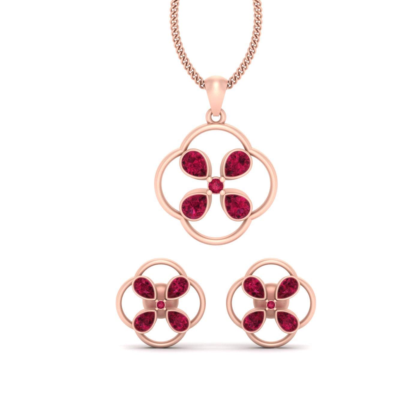 Pendientes de compromiso de plata y oro rosa con circonitas para looks de noche 7
