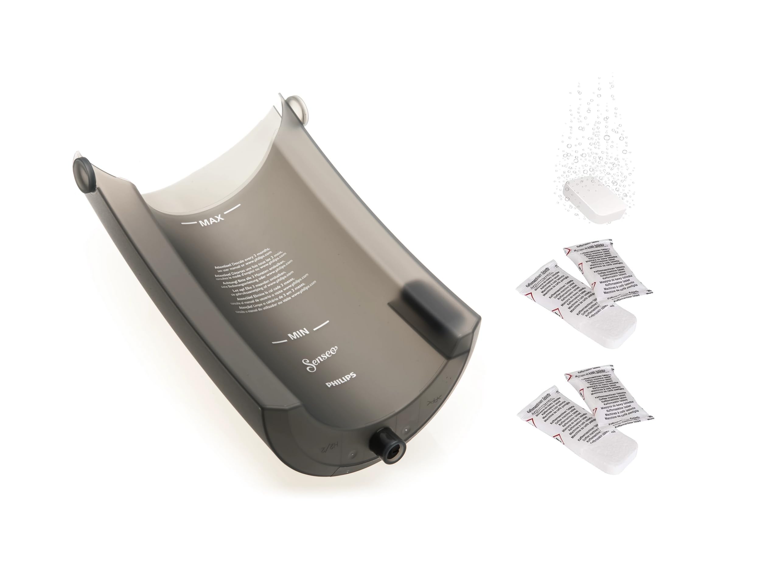 Réservoir d'eau cafetière Senseo HD7810 kit avec pastilles de détartrage incluses