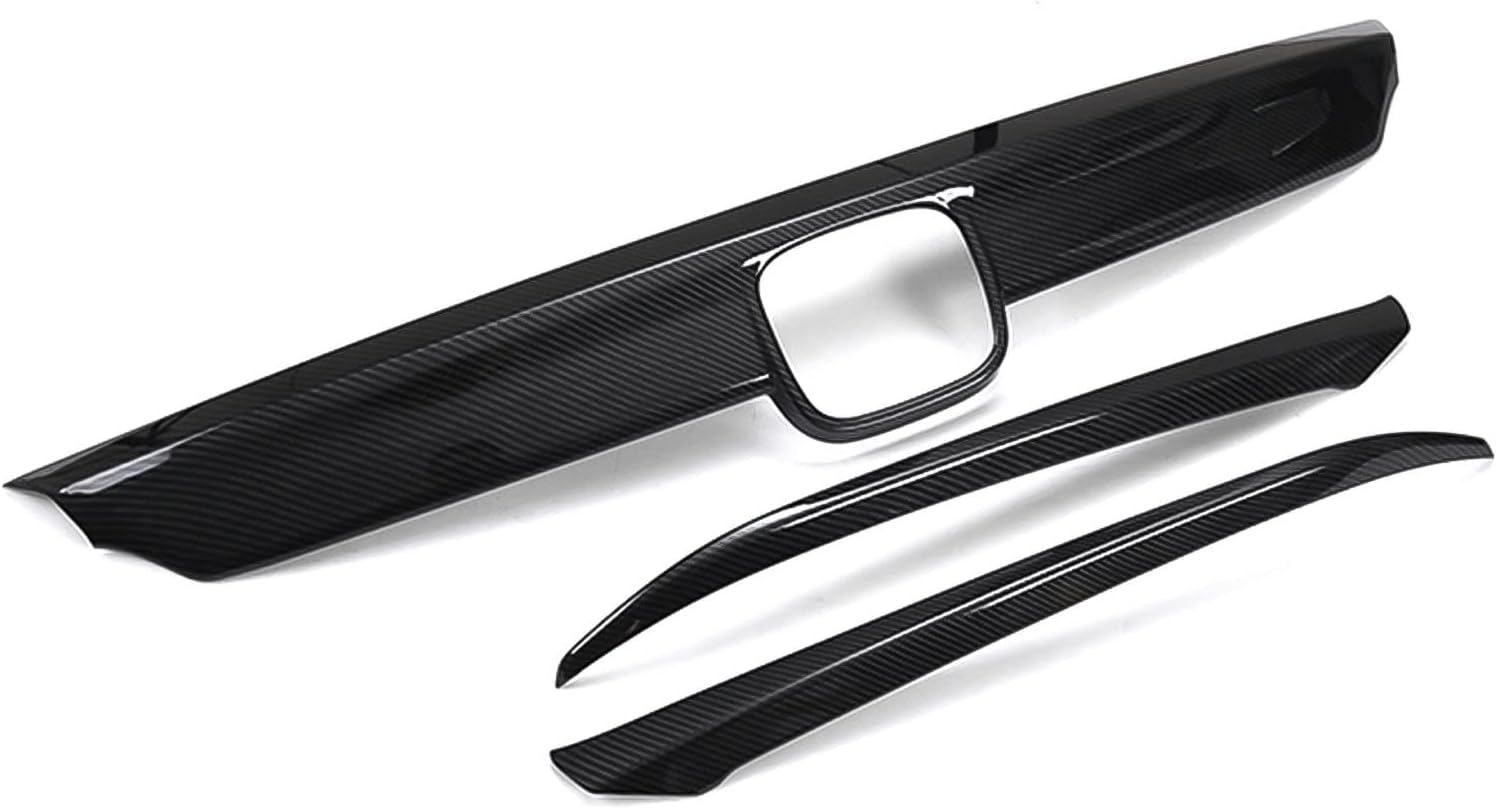 x xotic tech Front Bumper Hood Grille Upper Stripe Cover Trim, Carbon Fiber Pattern, Compatible with Honda Accord 10th Gen 2018-2020