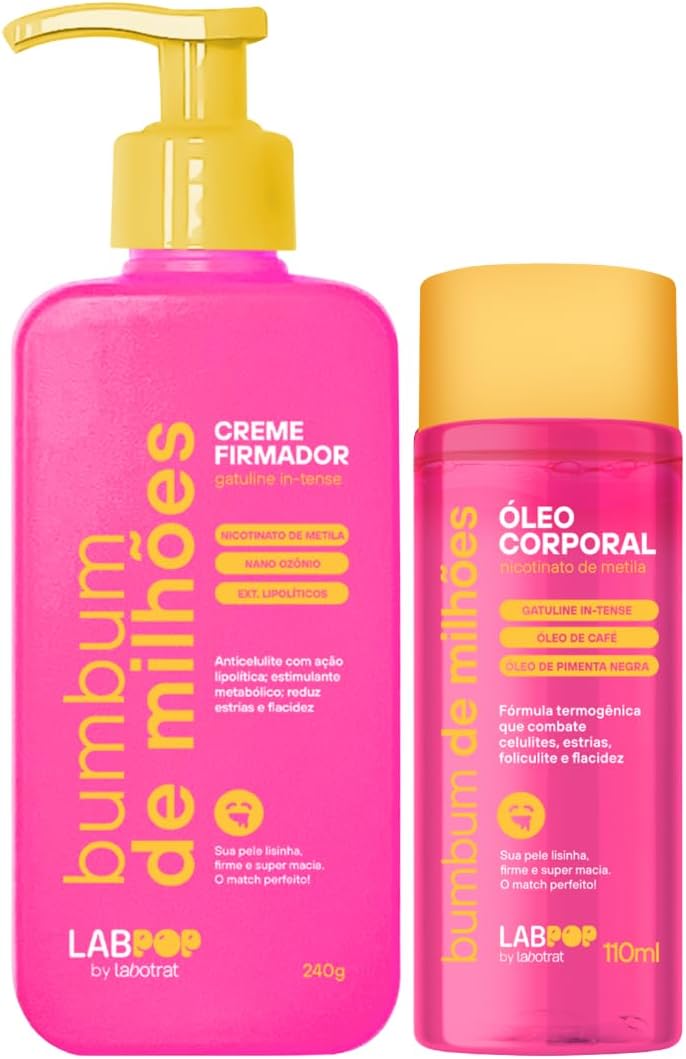 Kit Bumbum De Milhoes Oleo Corporal Termogenico + Firmador Labotrat 240g