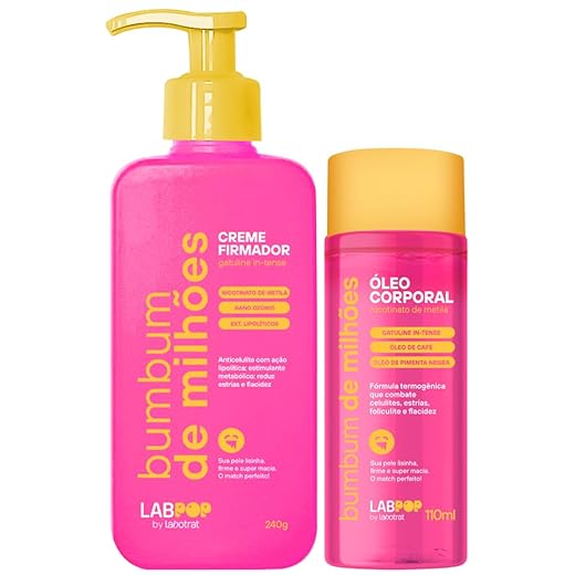 Kit Bumbum De Milhoes Oleo Corporal Termogenico + Firmador Labotrat 240g