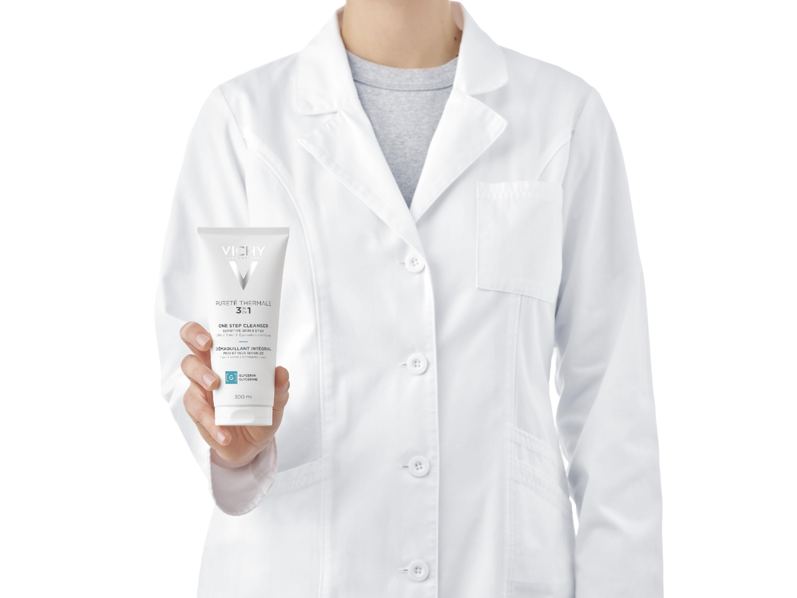 VICHY | Pureté Thermale Set | 3-in-1 Reinigung 300 ml + Waterproof Augen-Make-up-Entferner 100 ml | Reinigt, entfernt Make-up und stärkt die Wimpern | Für empfindliche Haut und Augen | Hypoallergen