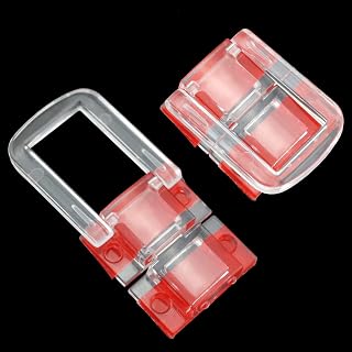 Mini Hinge Hasp FMHXG 4PCS Clear Acrylic Lock Hasp Buckles with Screws, Clear Box Hinge Latch Hasp Lock, Mini Acrylic Clasp Hasp Latch