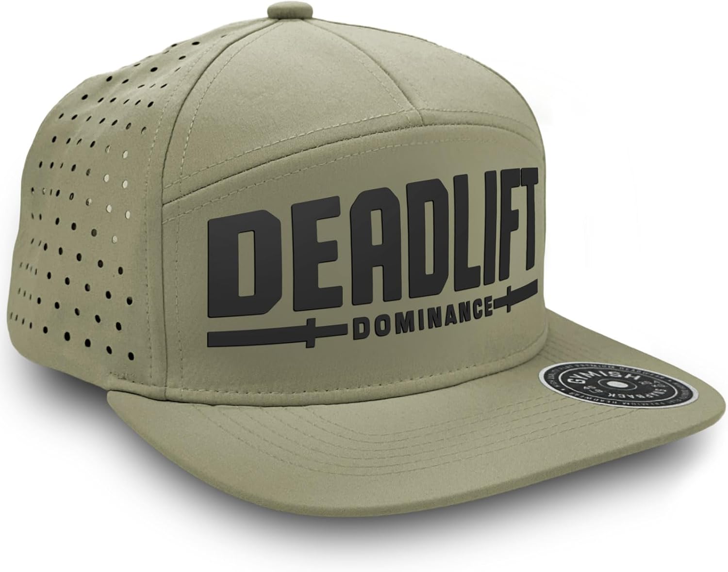 Deadlift Dominance Workout Hat for Men Classic 7 Panel Laser Vented Snapback Hat Mens Gifts