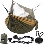 Sunyear Camping Hammock with Rain Fly Tent | Easy Assembly, Waterproof Camping Hammock with Net and Protective Cover | Comprehensive Camping Kit| Sturdy, Resistant Hammock and Tent