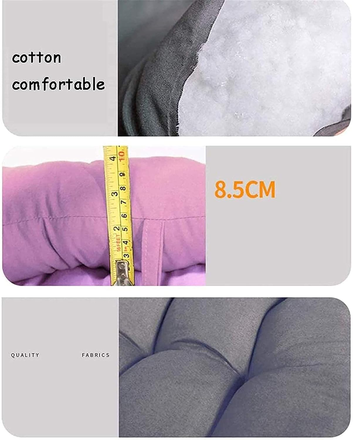 JATIBOSH Reclining Chair Folding Zero Gravity Lounge Chair Oversize XL, Deck Chairs Cotton Cushion for Garden Outdoor Patio Sun Loungers Bed Recliner Loading Up to 300Kg with Head Pillow