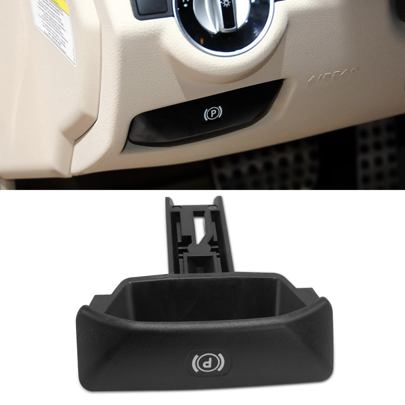 Jaronx Compatible with Mercedes Benz Parking Brake Release Handle for C E CLS GLK Class X204 W204 W207 W218 W212, Park Brake Handbrake Pull Handle Replacement A2044270020