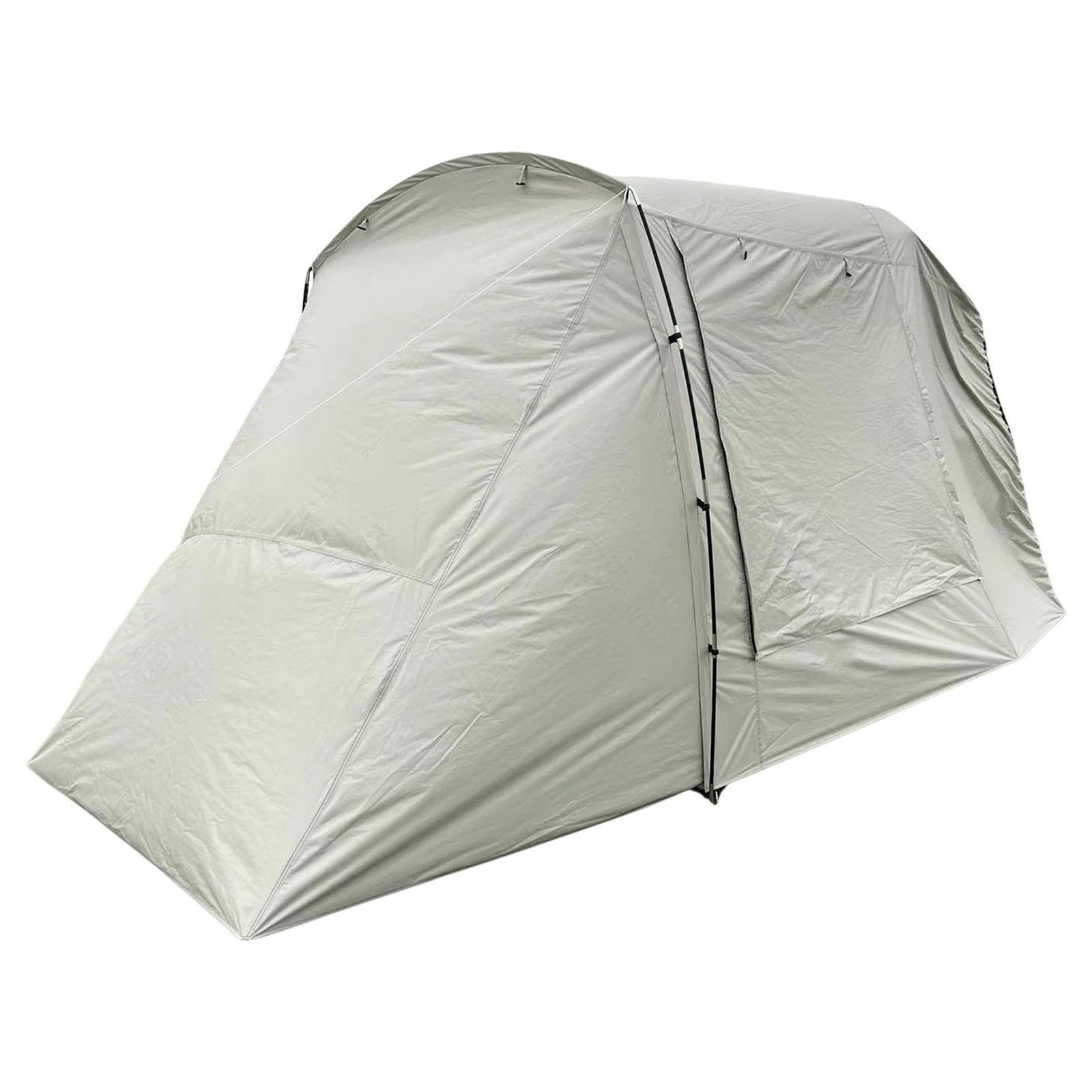 SUV Tent, Camping Tailgate Attachment Shelter, Oxford and Polyester Fabric with Gauze, Foldable UV-Proof Car Extension for Road Trips, Outdoor Adventures and Tailgating, 485x240x195cm