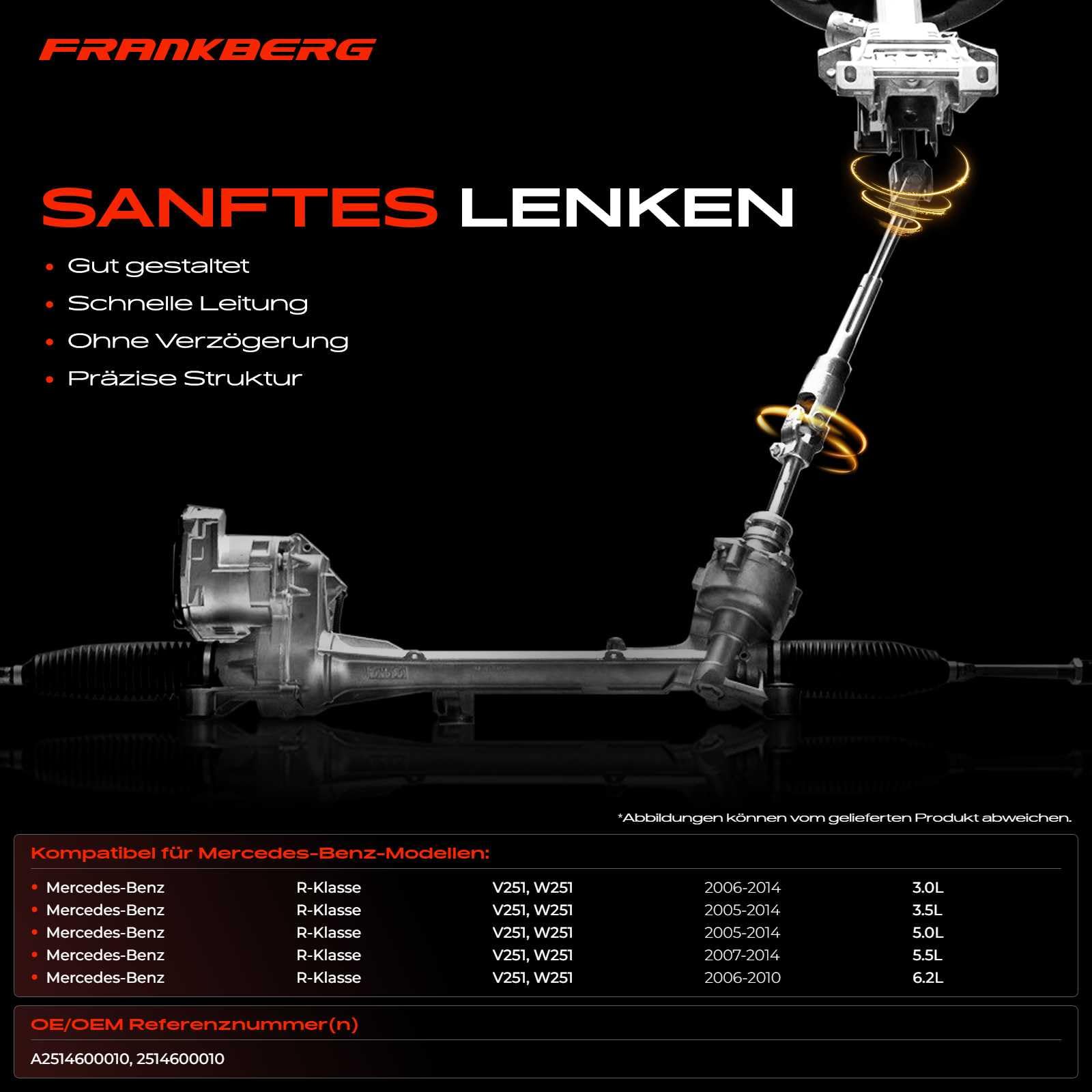 Gelenk Lenkwelle Lenksäule für R-Klasse V251 W251 3.0L 3.5L 5.0L 5.5L 6.2L Benzin/Diesel 2006-2014 2514600010