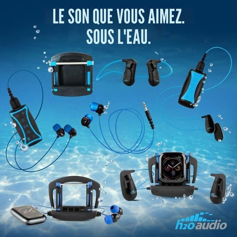 H2O Audio Ecouteurs Bluetooth sans Fil, Ecouteurs Filaire, Mp3 Natation