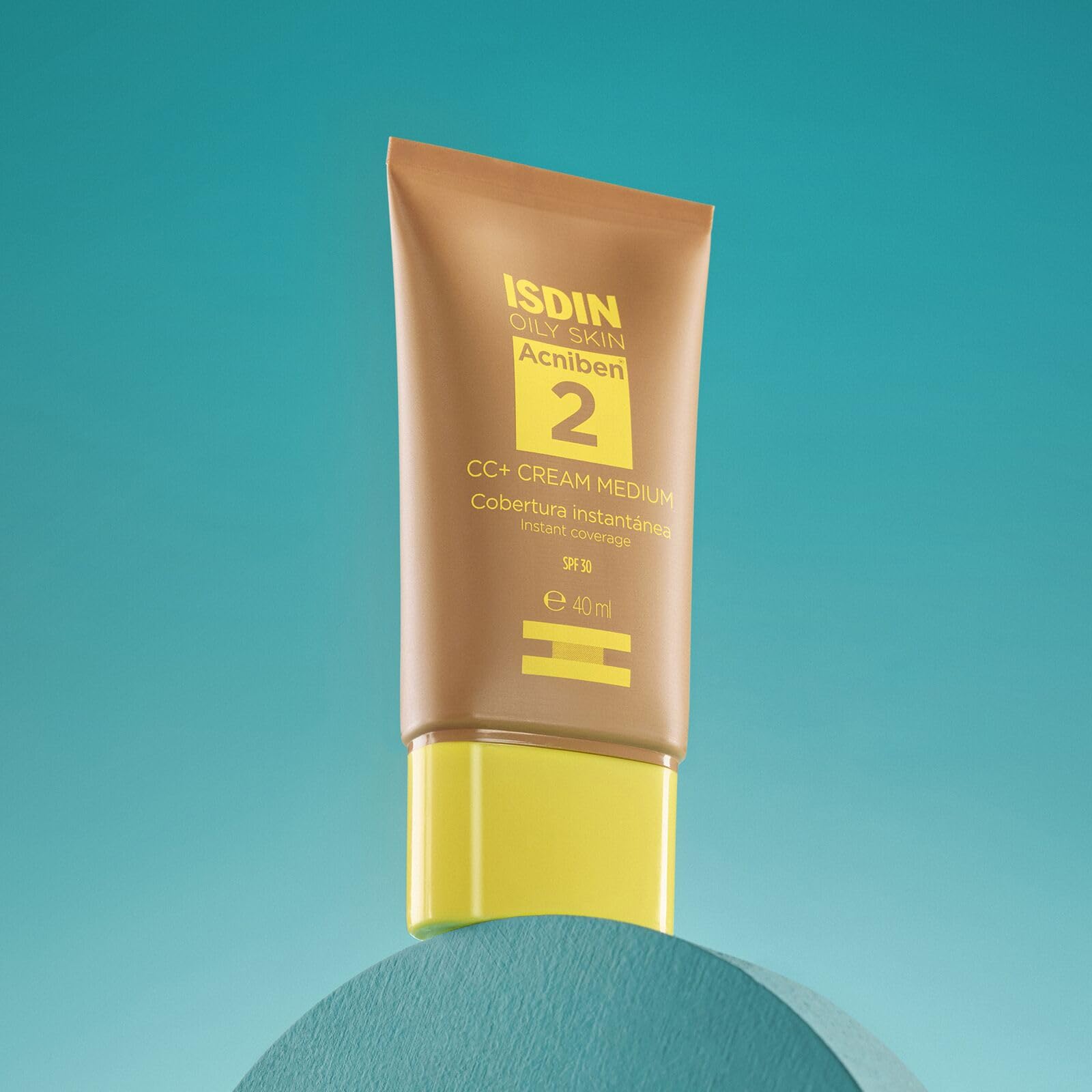 ISDIN Acniben CC+ CREAM SPF30 - Copertura idratante anti-imperfezioni per pelli grasse o con tendenza acneica, opacizza e idrata istantaneamente - 40 ml