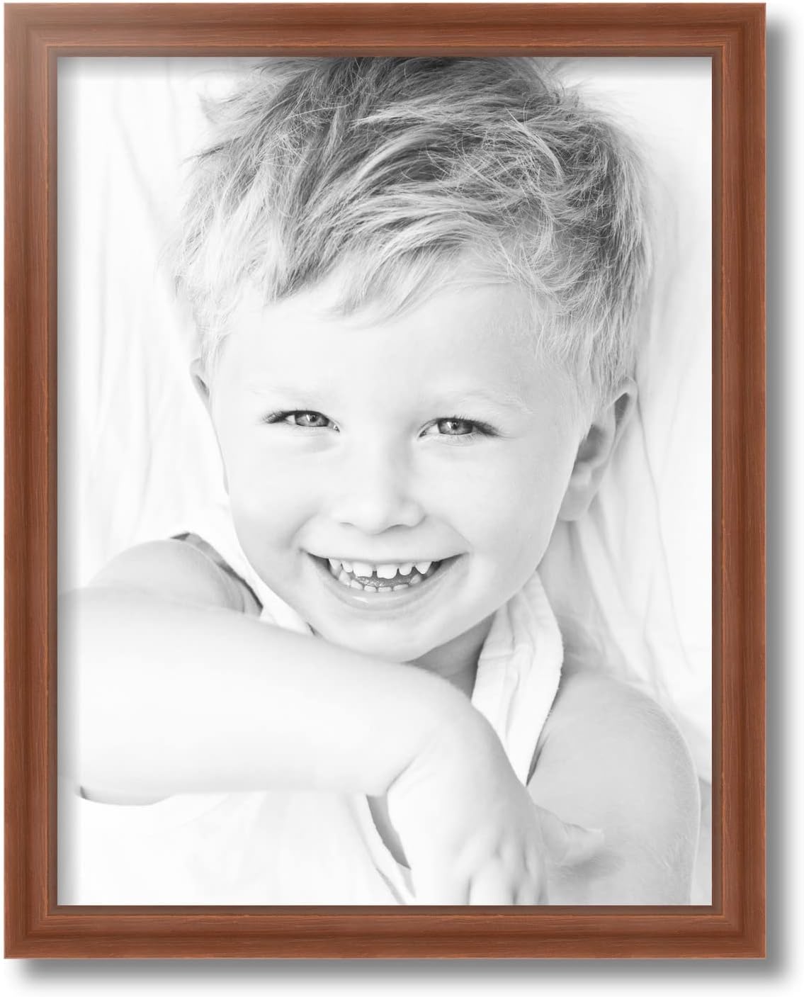 ArtToFrames 14x18 Inch Red Picture Frame, 1 - Pack, This 1.13 inch Custom Wood Poster Frame is Painted Dark Orange, Comes with Regular Glass (Frame_Pack_1_E115423-14x18)