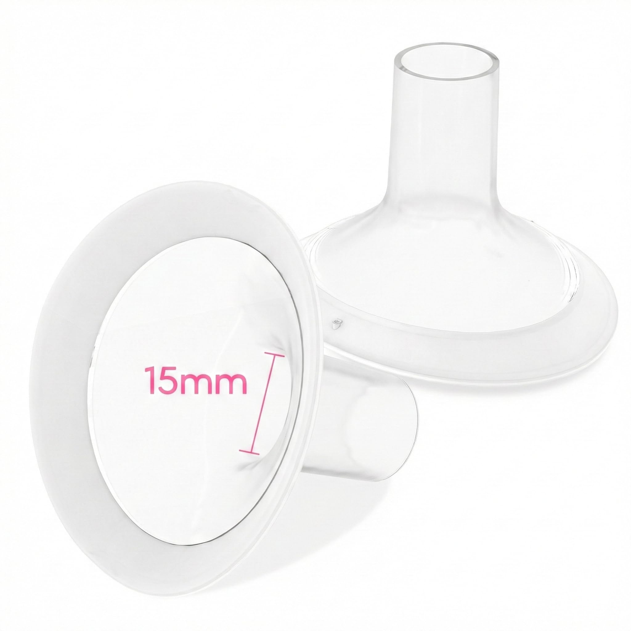 15mm Flange Inserts for Medela Breast Pump, 2pcs Medela Nipple Shields Compatible with Pump in Style, Symphony, Hand Pumpt Parts for Breastfeeding