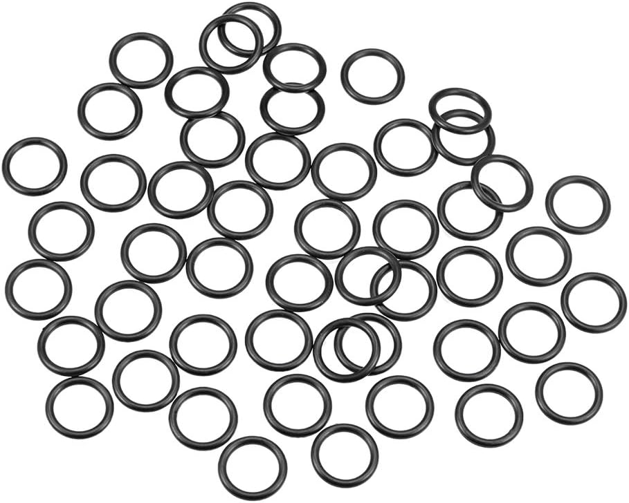 uxcell Nitrile Rubber O-Rings 16mm OD 11mm ID 2.5mm Width, Metric Nitrile Rubber Sealing Gasket for Automotive Machine Plumbing, Pack of 50