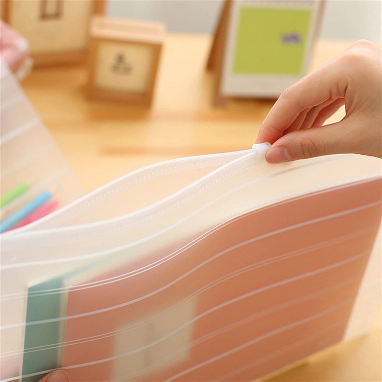 Portapapeles 10 PCS Bolsa de Almacenamiento Suministro de Oficina de la Escuela Suministro Transparente Lámina Suelta Cuaderno Zumpa Autocelera Bolsa de Soporte de Archivo Tableros con