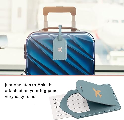 Miniatura 3 de Melsbrinna Rfid - Soporte para pasaporte para mujeres y hombres, juego de etiqueta de maleta de viaje, bonita cartera de pasaporte con ranuras para