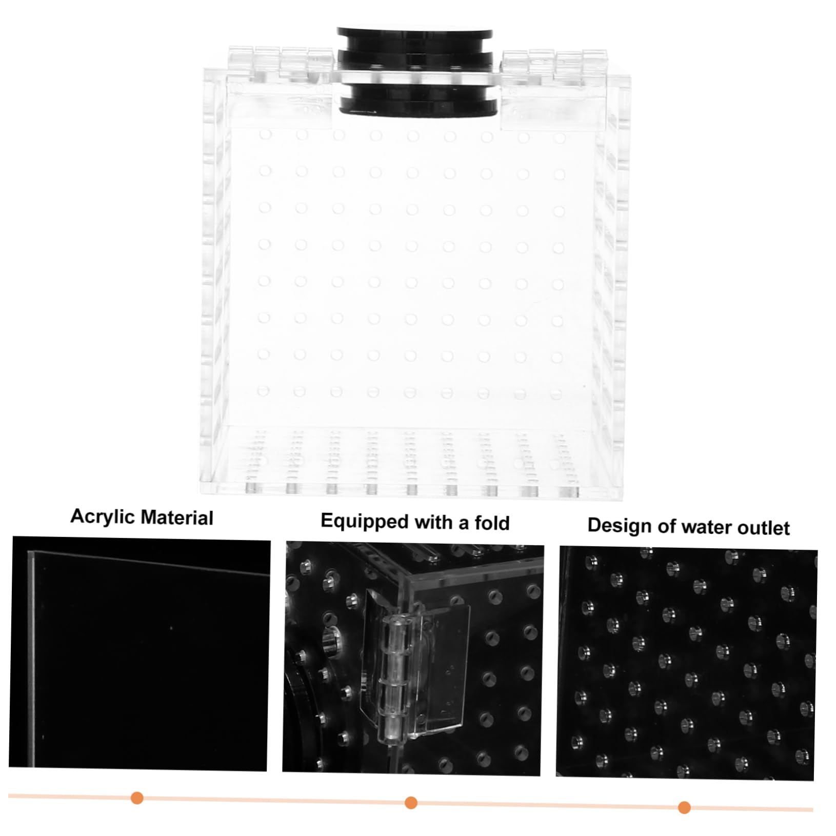 1pieza Caja De Aislamiento para Peces De Ventilación Incubadora para Cría De Peces Separador De Acuario Magnético Diseño Transparente Aumenta La Supervivencia De Alevines