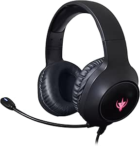 SPYCO Impulse HE-121 Gaming Headphones, 50mm Audio Driver, USB 3.5mm Audio Jack, Omnidirectional Microphone, RGB Logo, Lightweight, for PC/Mac/Xbox One/PS4/Nintendo Switch