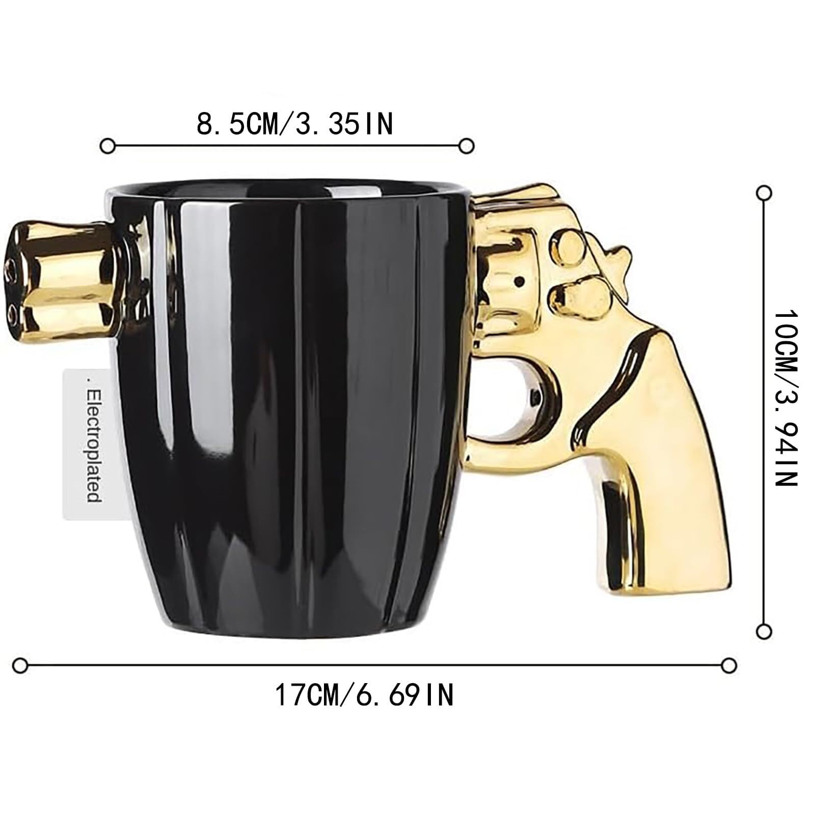 Amazon.com | JQXQCESVN Ceramic Mug,3d Cool Pistol Design Coffee Tea Cup,  330ml/11oz Ceramic Gun-Shaped Coffee Mug(Silver): Coffee Cups & Mugs