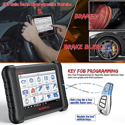 Autel Maxidas Ds808K Bidirectional Control Car Diagnostic Scan Tool - 2023 Upgrade Of Ds808 Ds708 Mp808 With $200 Value Adaptors, Same As Maxisys Ms906, Offline Ecu Programming, 30+ Services, Fca Sgw #TOP4