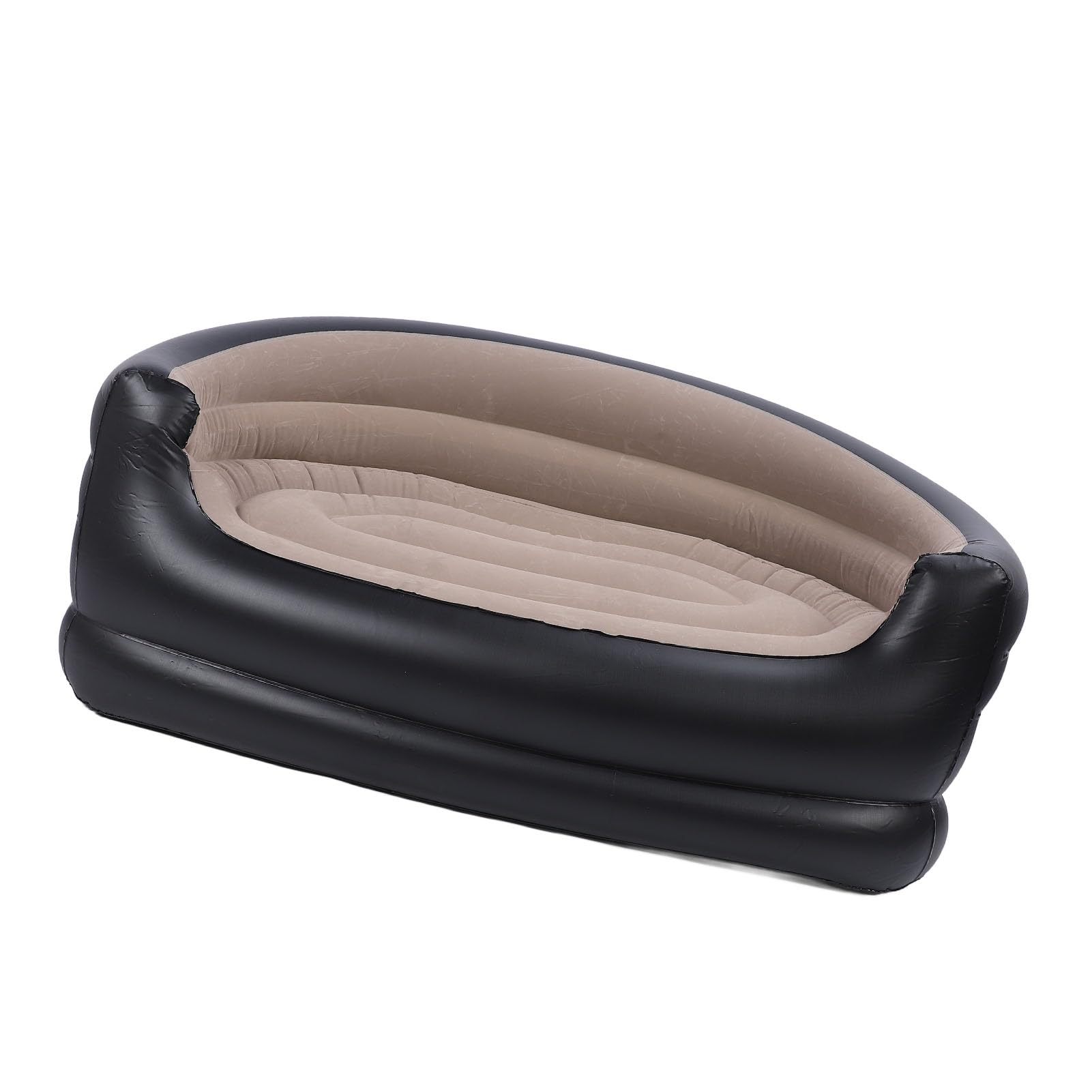 Silla de Salón de Dos Plazas Flodable Soplado para Adultos, sofá Inflable, Cómodo sofá de Aire Portátil con Parches de Reparación de 2 Piezas para Sala de Estar, Patio Trasero, Campamento (BLUE)