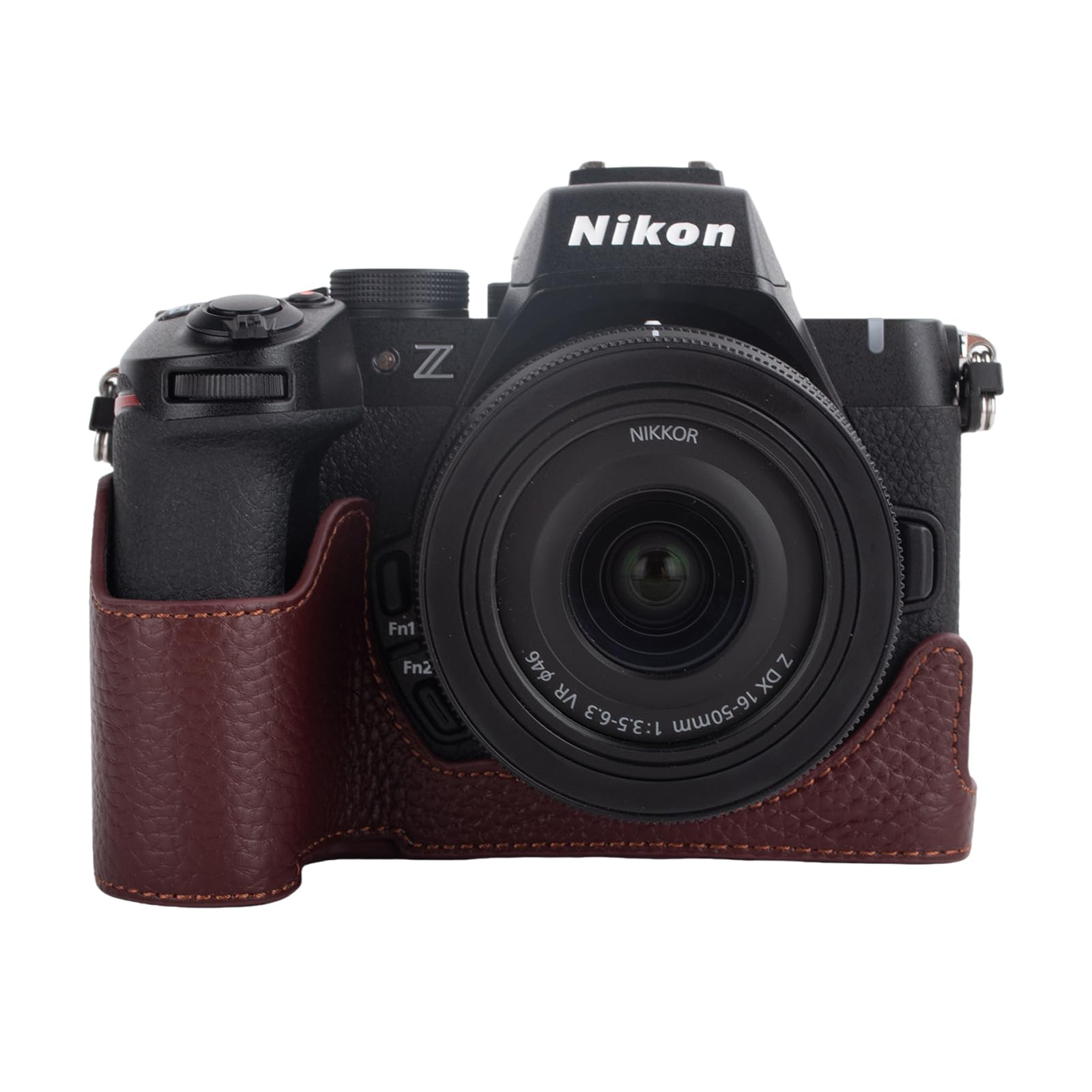 Rieibi Handmade Genuine Leather Half Case for Nikon Z50II Mirrorless Digital Camera Case, Body Protective Grip Case for Nikon Z50 II Case