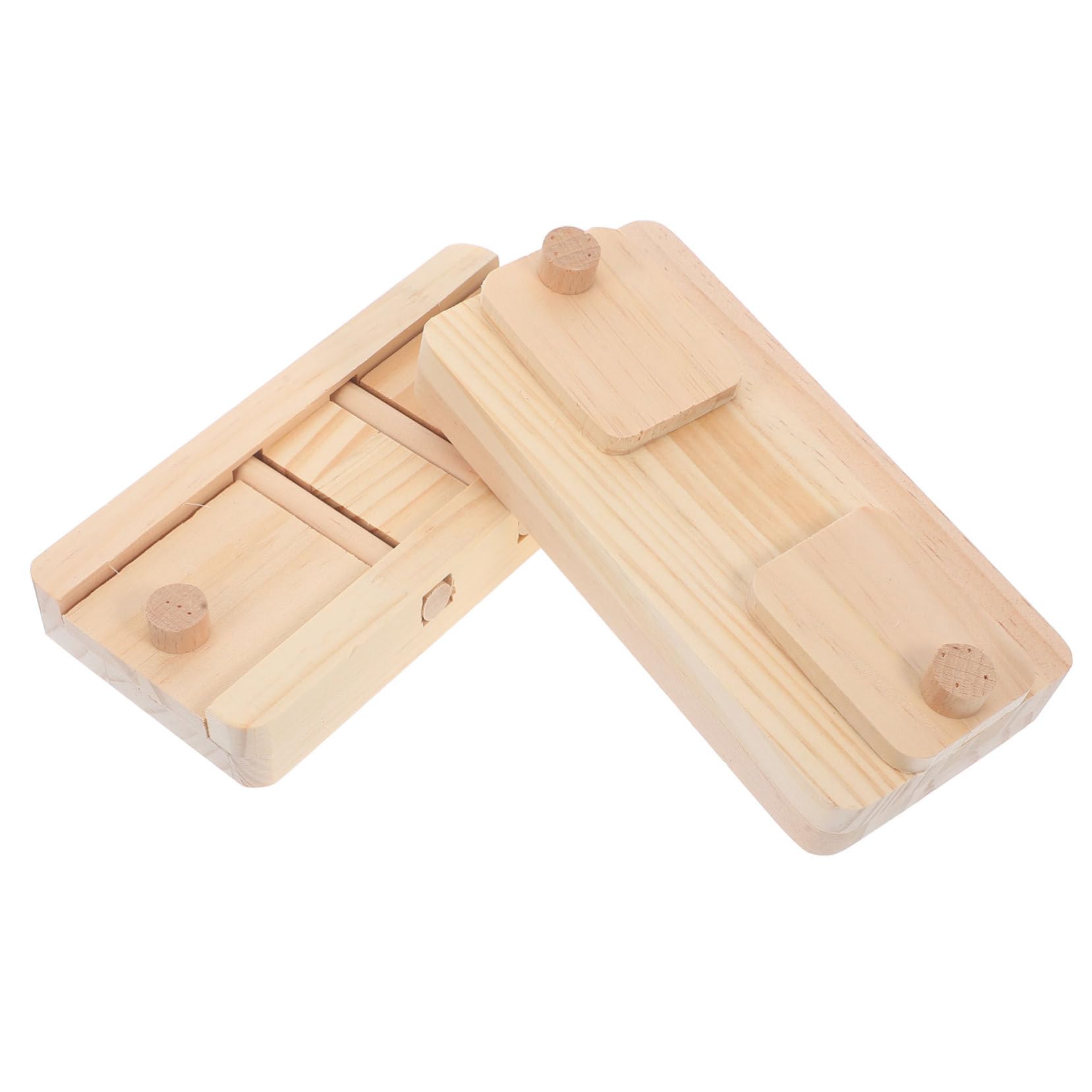 HANABASS 6piezas Madera para Hámsters Conejos y Juguetes Interactivos para Esconder Snacks y Treats para Forrajeo y Estimulación Mental