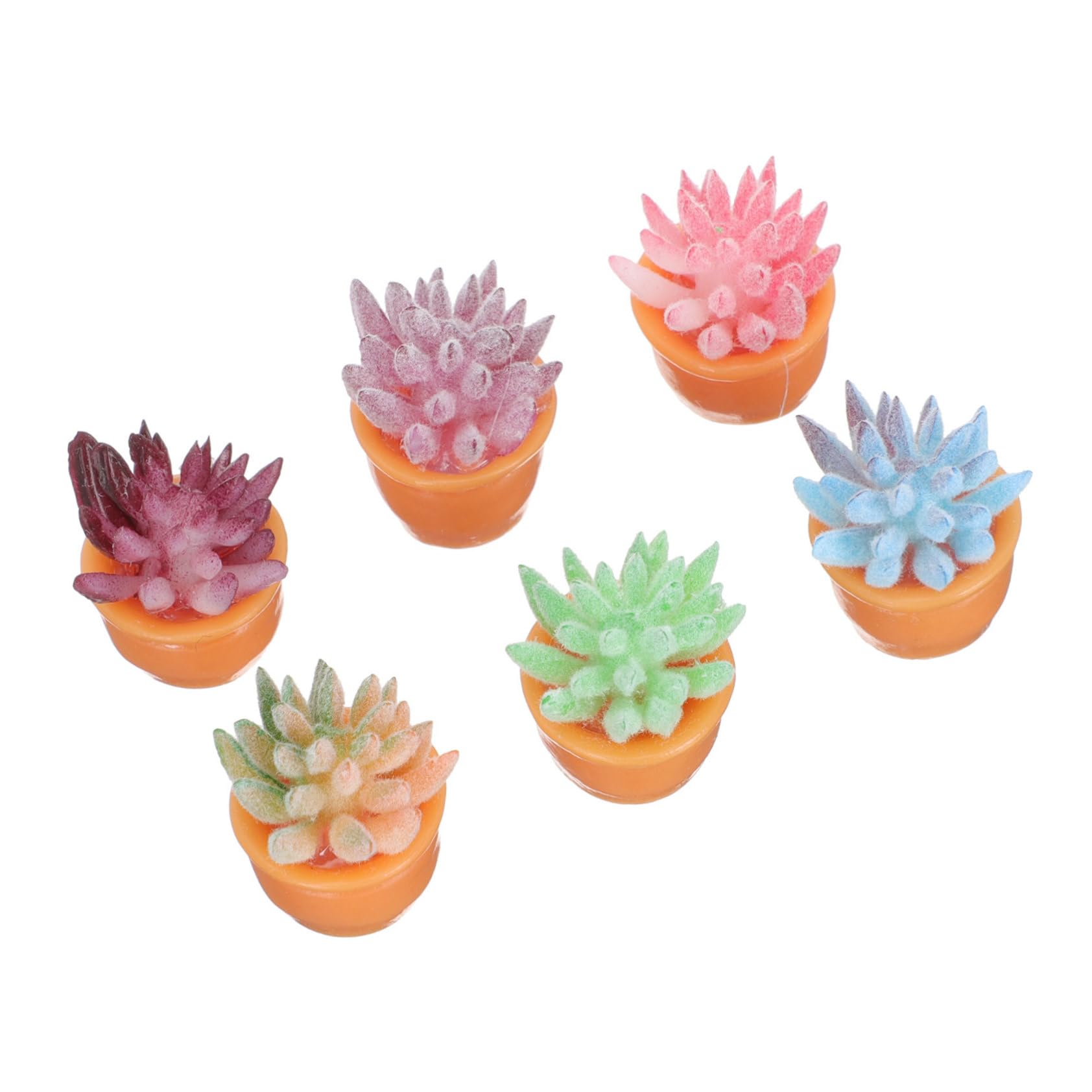 Amazon.co.jp: DONFAMDS 6個多肉植物装飾品 フェイクグリーン 鉢植え