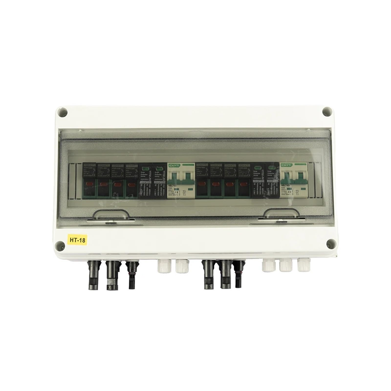 GVBAEPIEO 600V 4 Input 2 Output String Solar PV Array 2P Circuit Breaker SPD Photovoltaic Combiner Box(4-2 600v With Mc4)