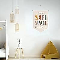 Vista 3 de Colgante de pared para espacio seguro, decoración de pared de oficina de terapia, pancarta de asesoramiento, decoración de pared de oficina