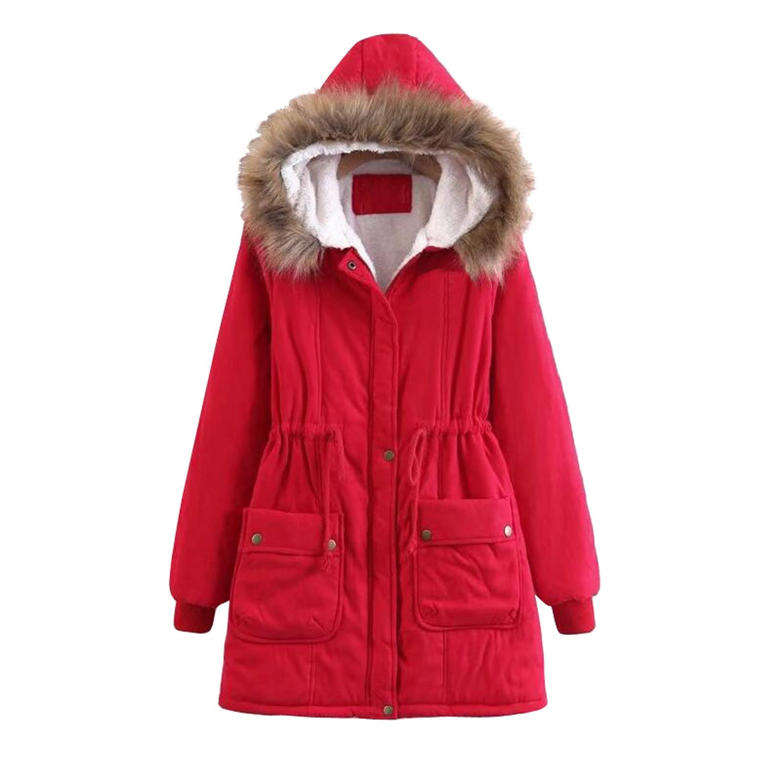 Chaquetas de forro polar de gran tamaño con cremallera completa, cordón de manga larga, capucha exterior resistente al viento, chaqueta delgada cálida para mujer