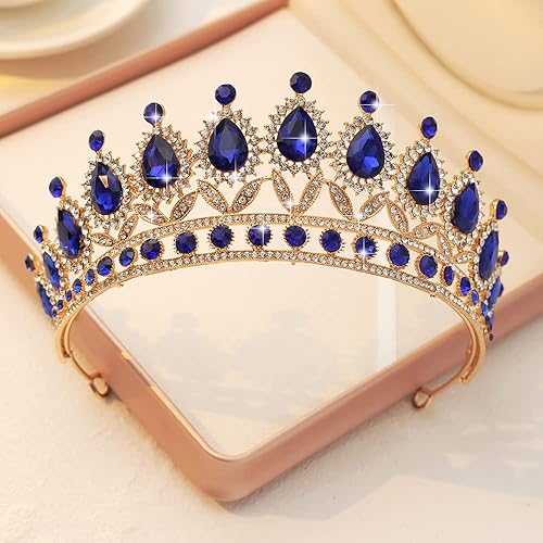 Miniatura 4 de Kamirola Tiaras - Corona de princesa para mujeres y niñas, diademas de cristal para novia, princesa para boda y fiesta (TR21)