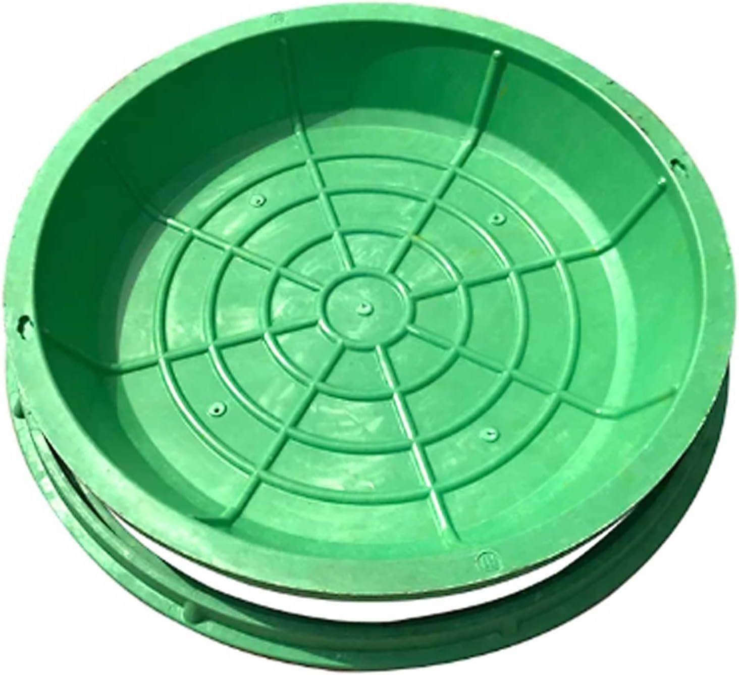 Green Round Invisible Manhole Cover Durable Resin Septic Tank Lid Reinforced Septic Cover for Pedestrian Use Garden & Yard (40cm/16in)