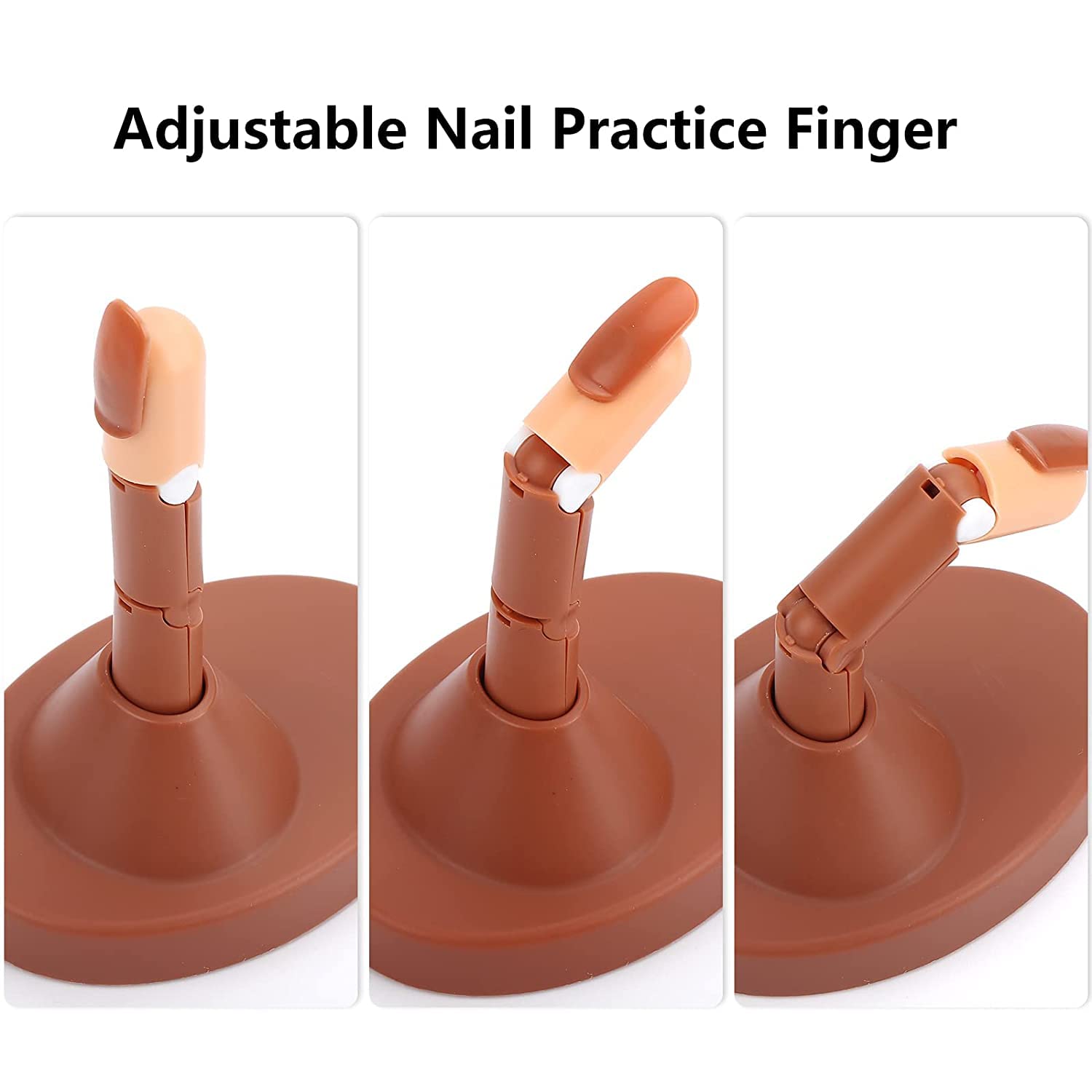 NAILWIND Nail Practice Fingers for Acrylic Nails, 3 Nails for Practice Hand for Acrylic, Training Fingers for Nail Art Beginners, Fake Fingers with Nail for Hand Training 1