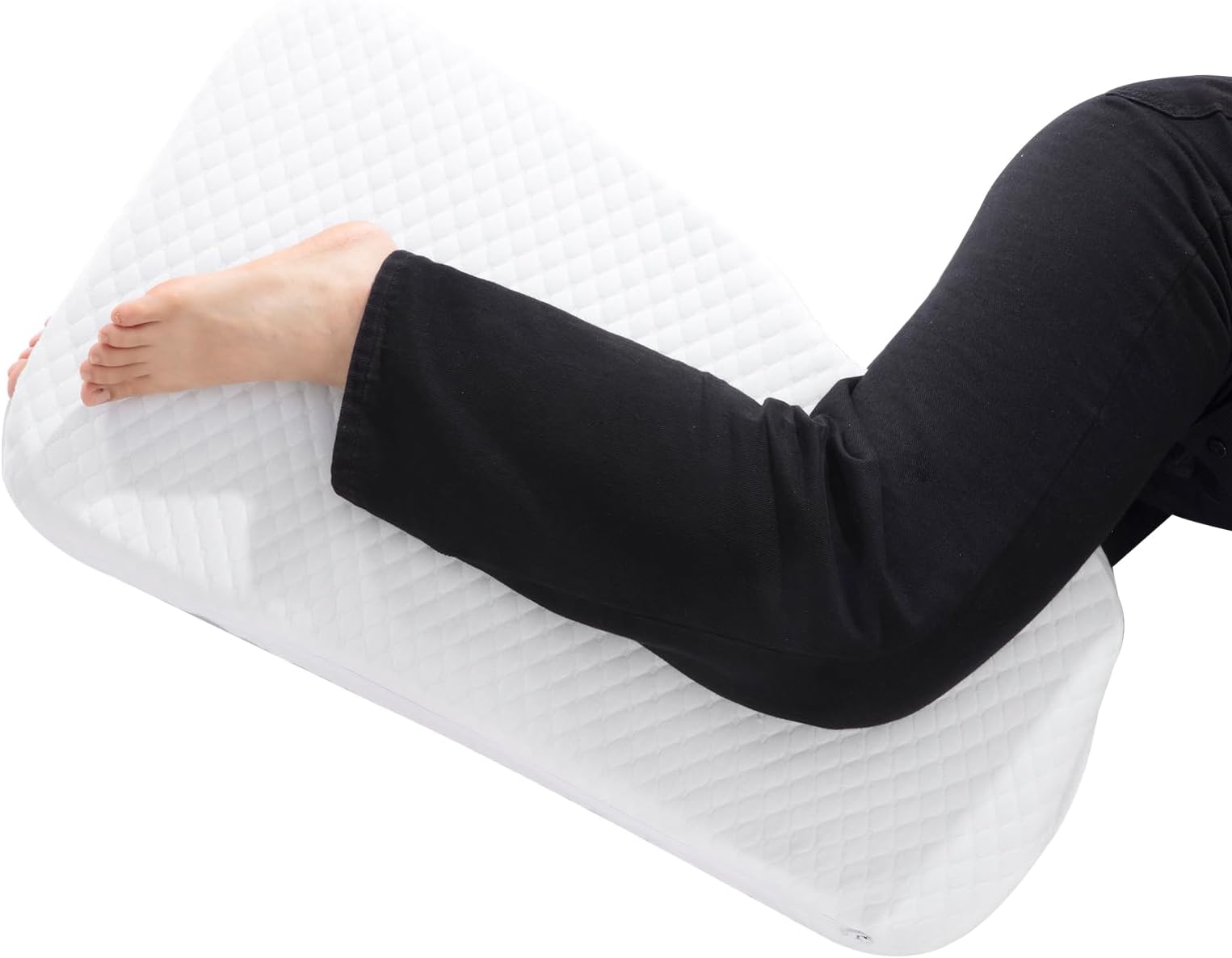 HOMBYS Memory Foam Knee Pillow for Side Sleepers, Leg Pillow for Knee, Separates The Knees for Body Alignment-Between Leg Pillow for Lower Back Pain Relief and Pregnancy Support -18"x30" (3 INCHES)