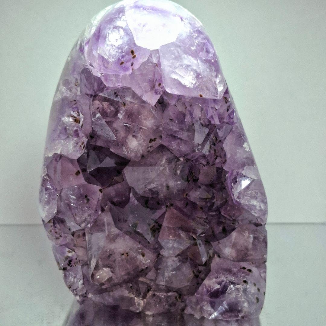 カコクセナイトインアメジストクラスター原石 アメジストドーム