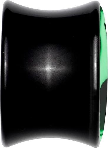 Miniatura 5 de 2 tapones acrílicos de color que brillan en la oscuridad para silla de montar de gatito y gato, enchufe de doble llamarada, calibre de tapón de oreja