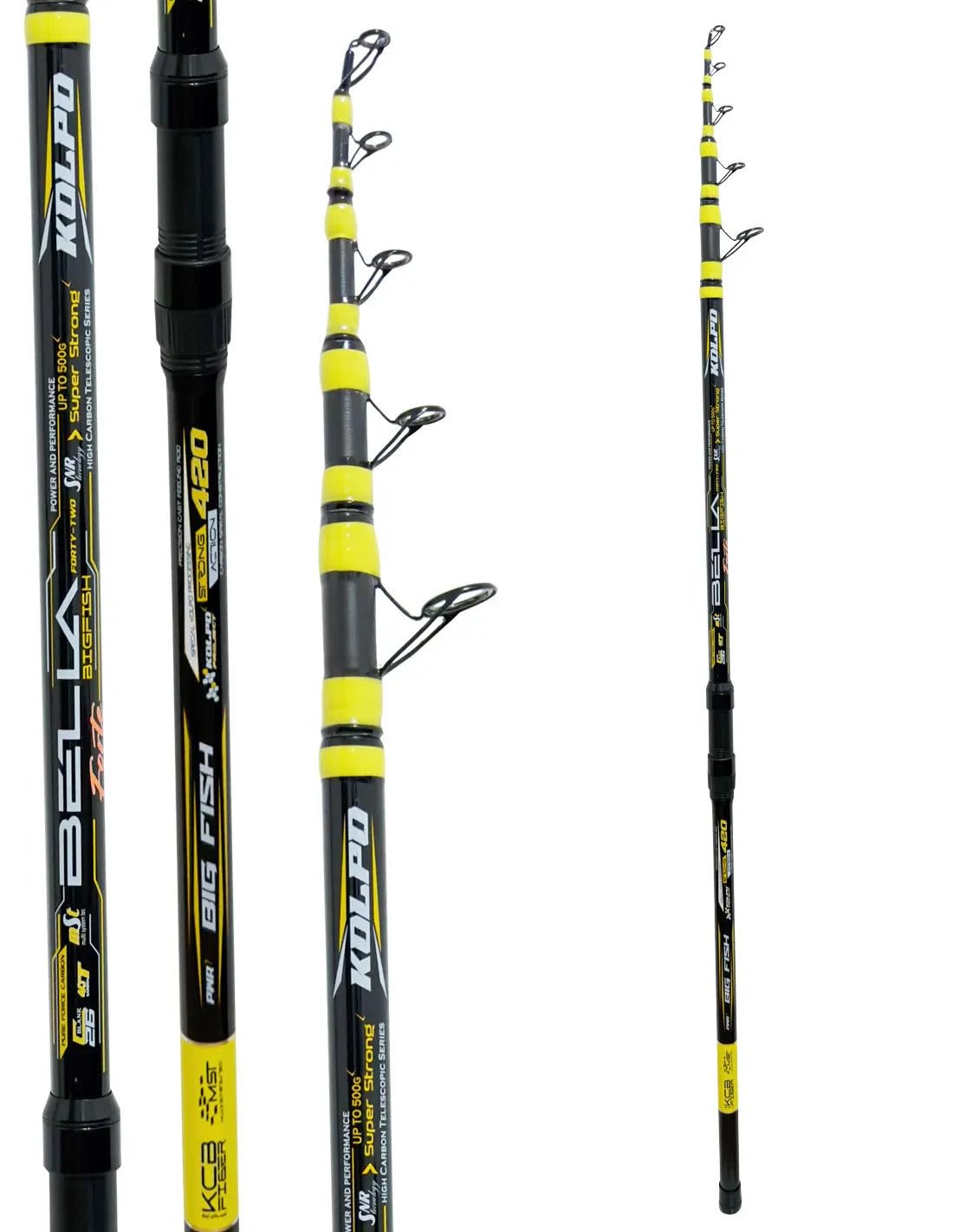 Kolpo Bellaforte Canna da Pesca per Storioni e Siluri, 4,20 m, per Acque Dolci
