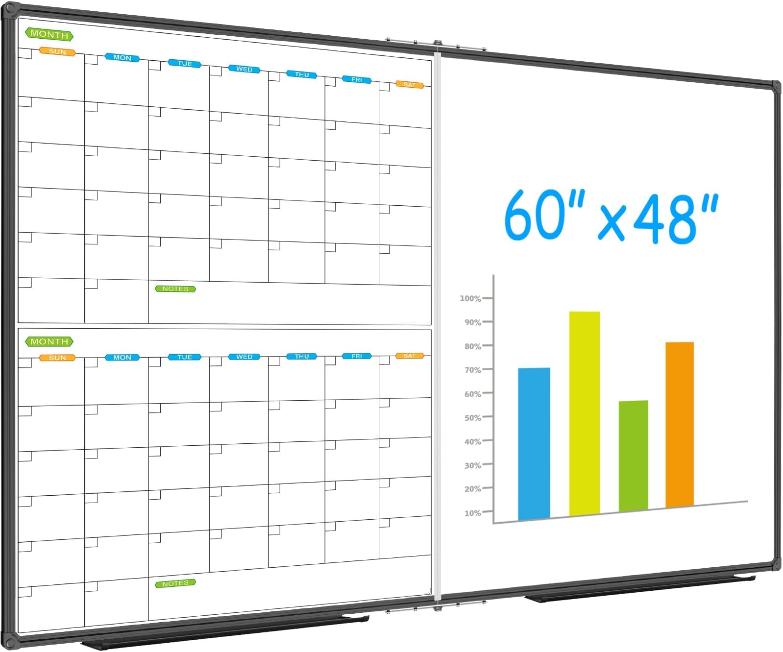 JILoffice Foldable Dry Erase Calendar Whiteboard