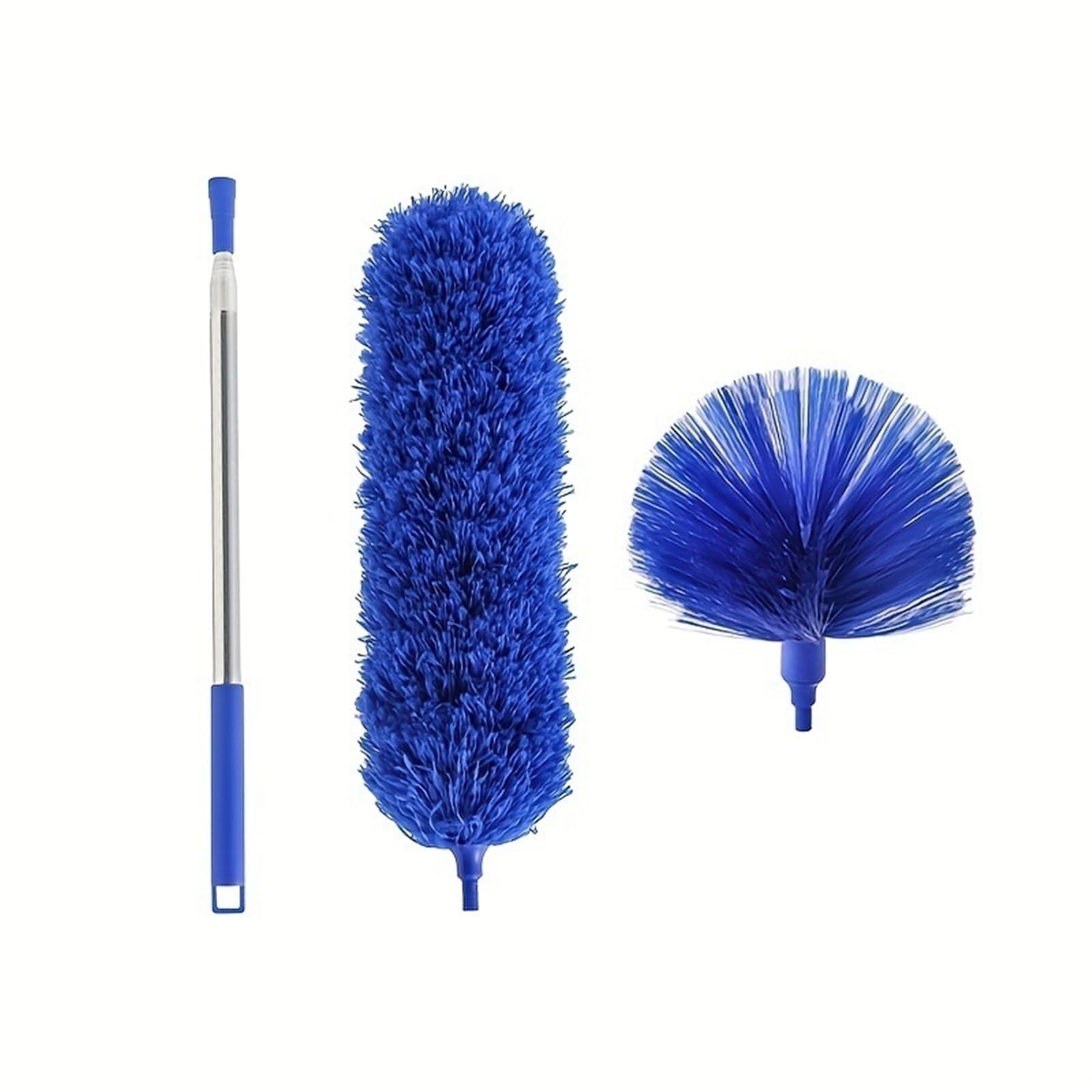 Extendable Dusters For Cleaning Duster With Extension Pole, Washable Cleaning Kit With 2 Heads, Corner Brush For Ceiling Fan