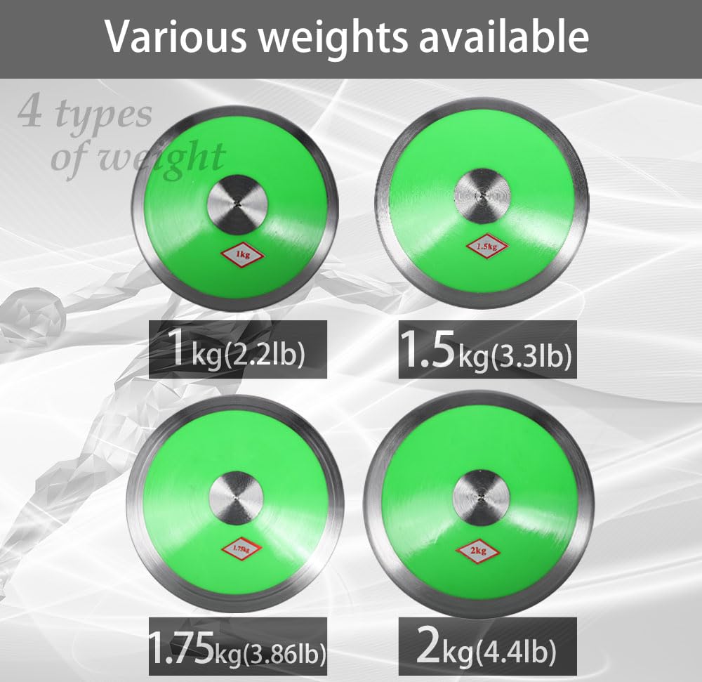 Diskus zum Üben von Nylon, Leichtathletik-Wurfdiskus, 1 kg, 1,5 kg, 1,75 kg, 2 kg, 2,25 kg, 2,5 kg