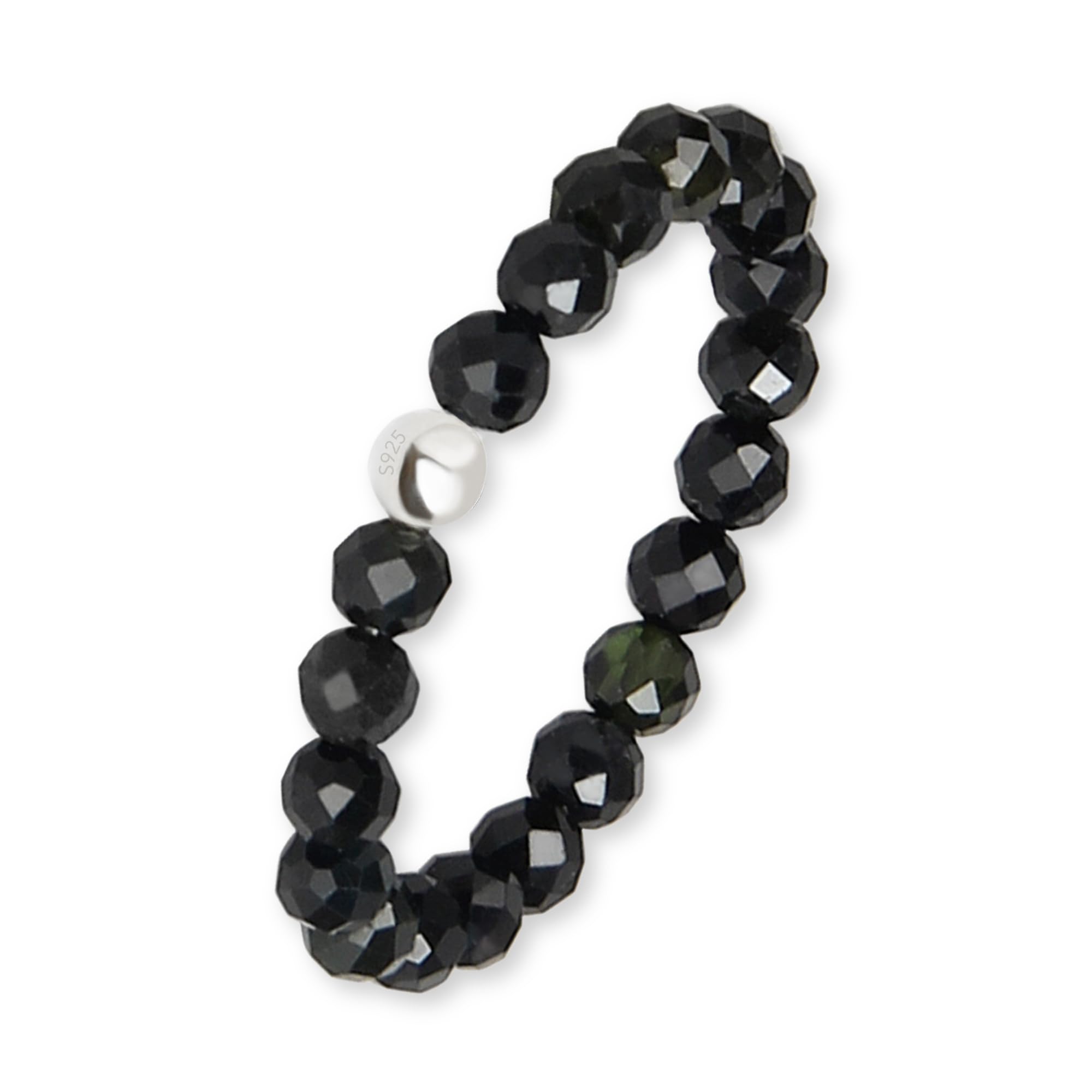 GD GOOD.designs Anti Stress Ring aus Naturstein Perlen für Damen | Elastische Anxiety Rings - Fidget Ringe | Ringgröße 52-60