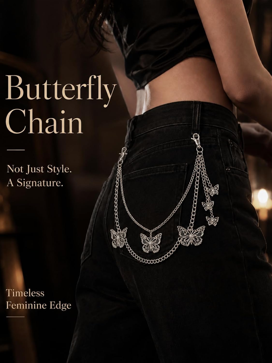 Punk Pants Chain for Men Women, Goth Hip Hop Streetwear for Jeans Pants chain