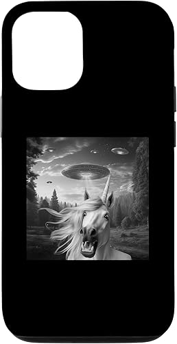 iPhone 14 Pro Alien UFO Selfie Unicorn Spaceship Weirdcore Funny Case