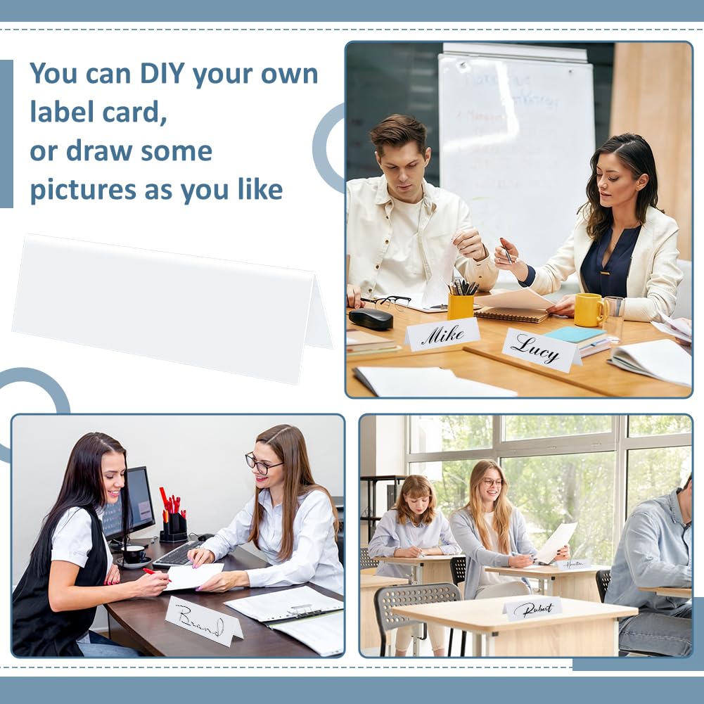 20 Stück Abwischbare Namensschilder 20 x 220 x 66mm Weiß Wiederverwendbar Für Hochzeitsgäste Büro Konferenzen Und Meetings