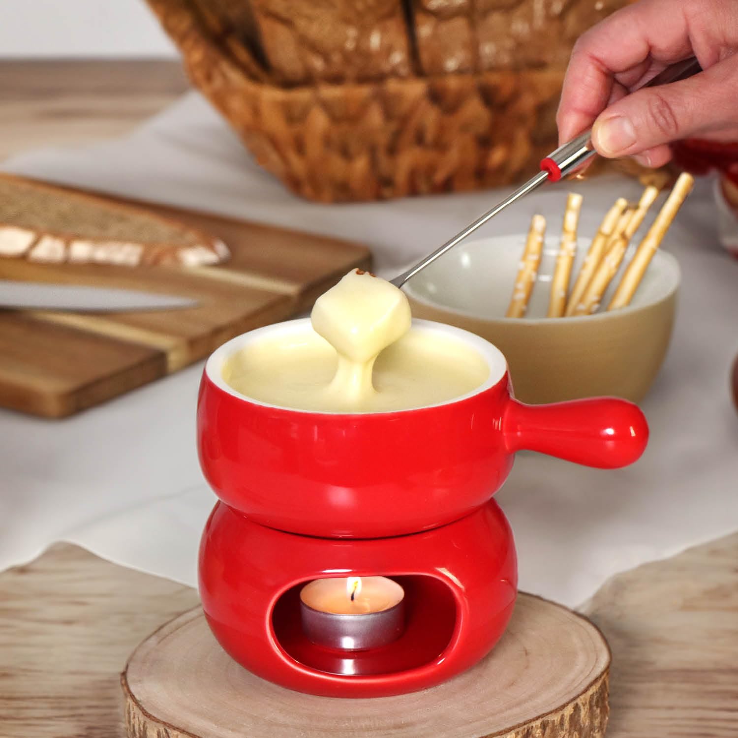 COM-FOUR Forchette per Fonduta in Acciaio Inox 18 cm 12 Pezzi