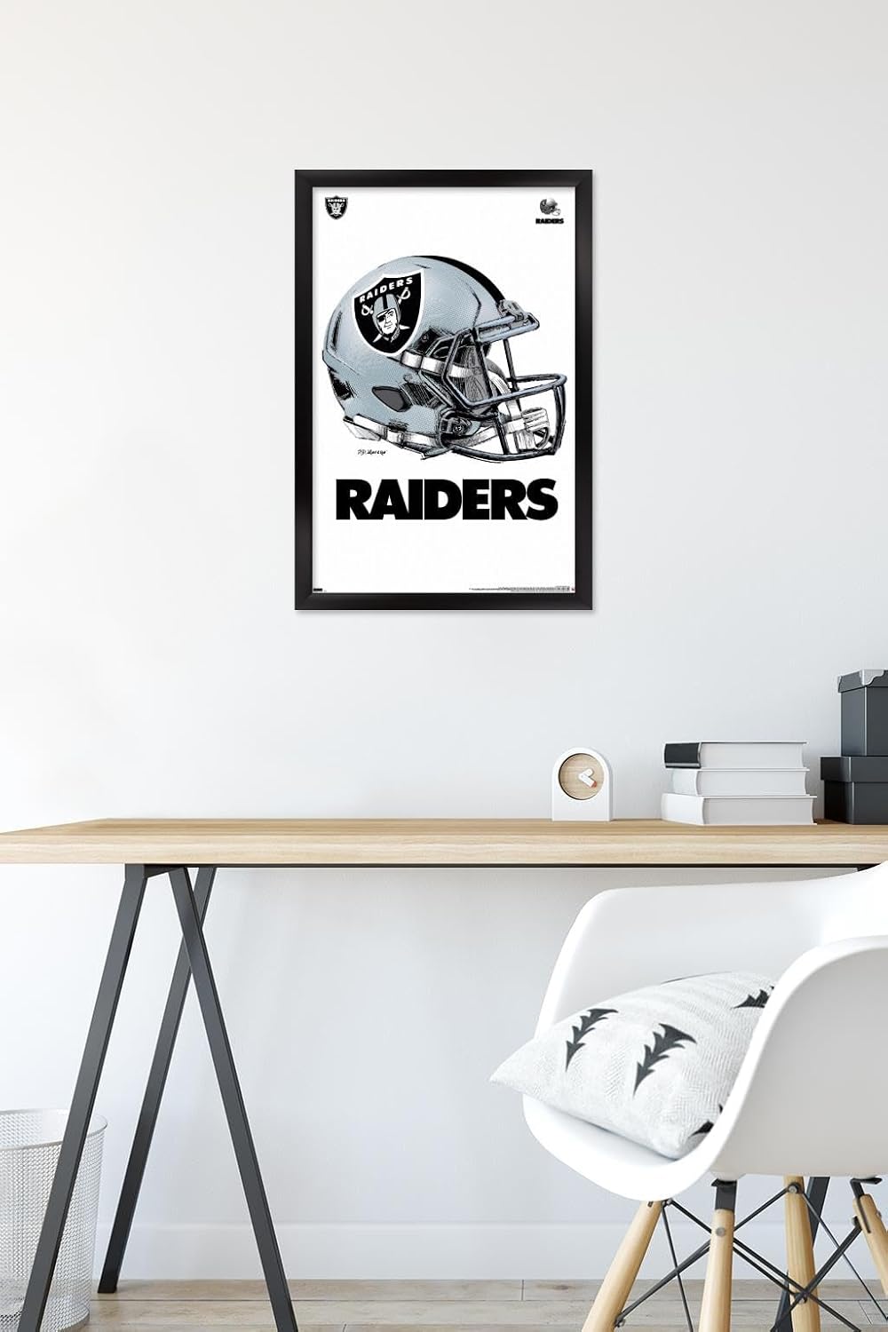 Trends International NFL Las Vegas Raiders - Drip Helmet 20 Wall Poster, 14.725" x 22.375", Black Framed Version