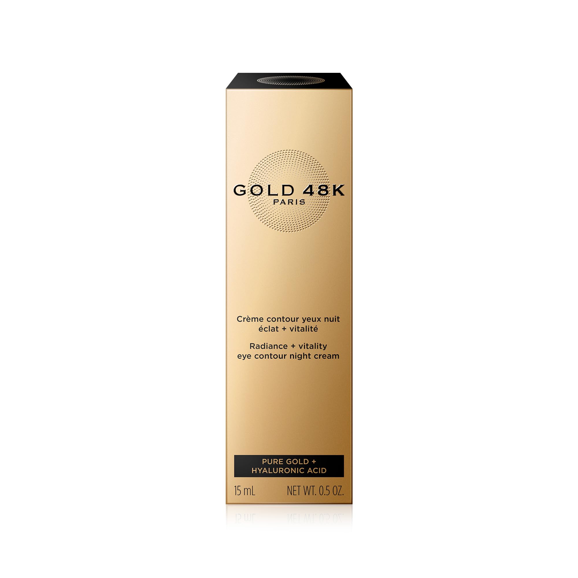 GOLD 48K - Crema contorno de ojos de noche resplandor + vitalidad - Oro Puro + Ácido Hialurónico - 15 mL