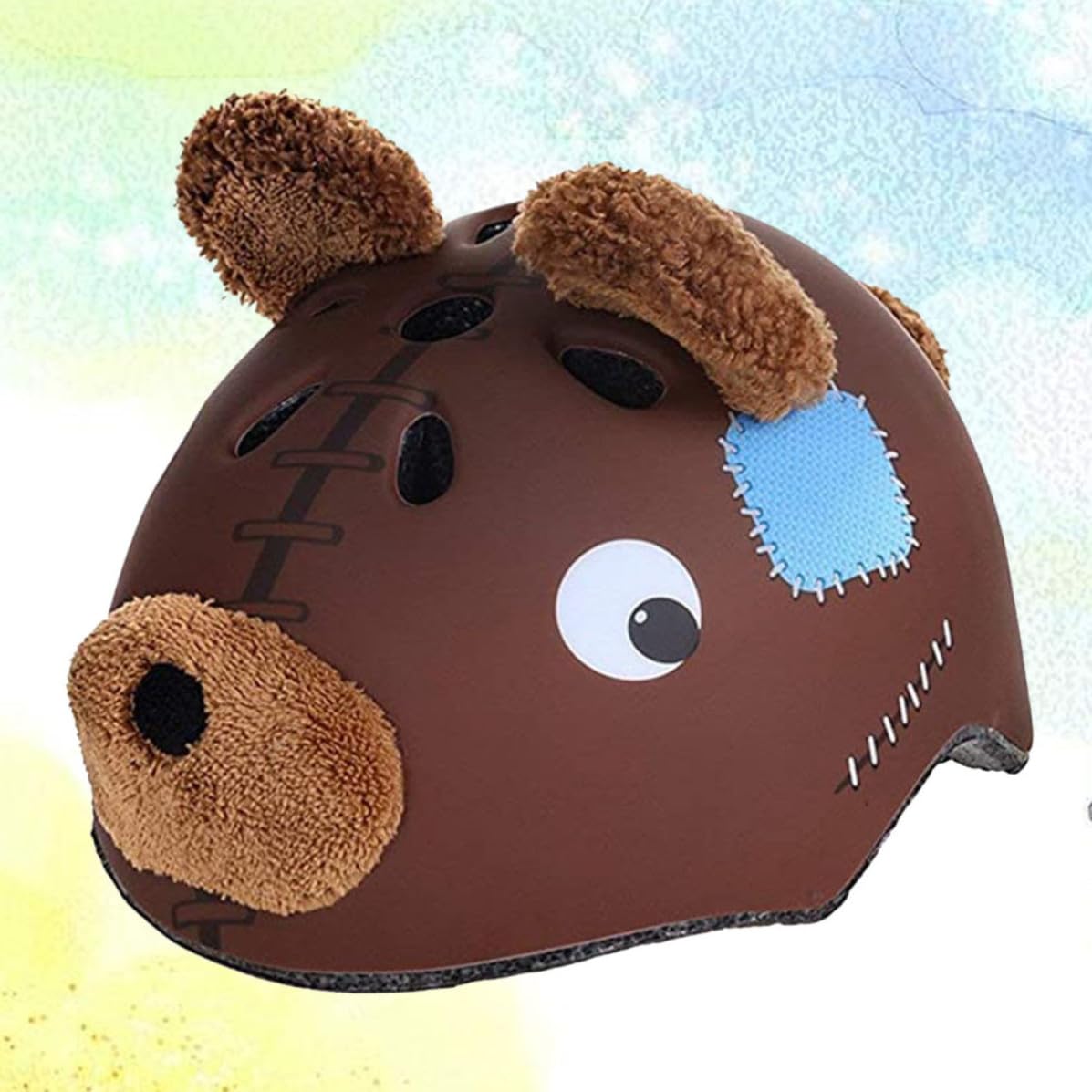 Ciieeo Casco de Seguridad para Niños con Diseño de Oso, Material de Espuma Densa, Transpirable y Cómodo para Ciclismo y Deportes al Aire Libre en Carretera