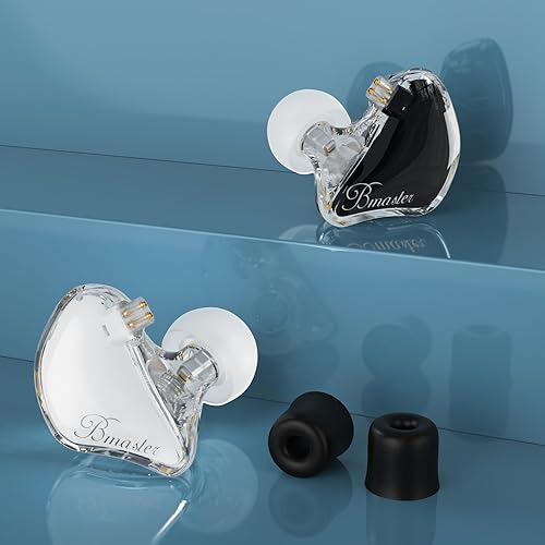 Miniatura 5 de BASN Bmaster - Auriculares intrauditivos de triple controlador con potentes graves profundos, auriculares estéreo HiFi IEM con cables desmontables